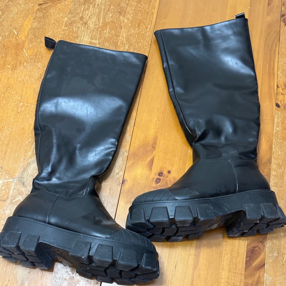 Truffle collection Sleek Black Women's Goth Knee high Boots eu size 40